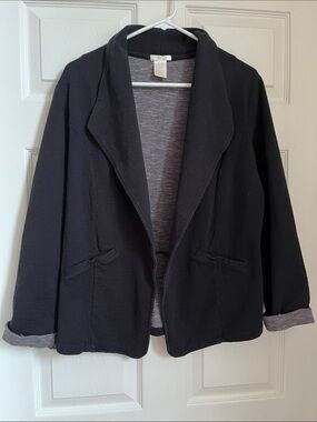 Matty M Women's Open-Front Knit Blazer - Black - Large